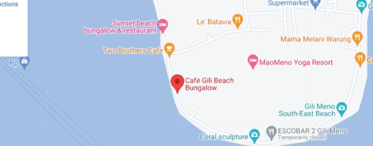 Bungalow Cafe Gili Beachfront Gili Meno Ngoại thất bức ảnh